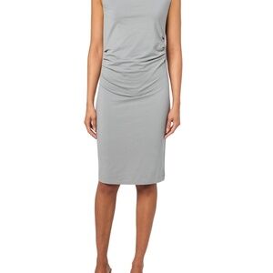 BOSS, Enila Asymmetric Jersey Dress, Blue Topaz Medium